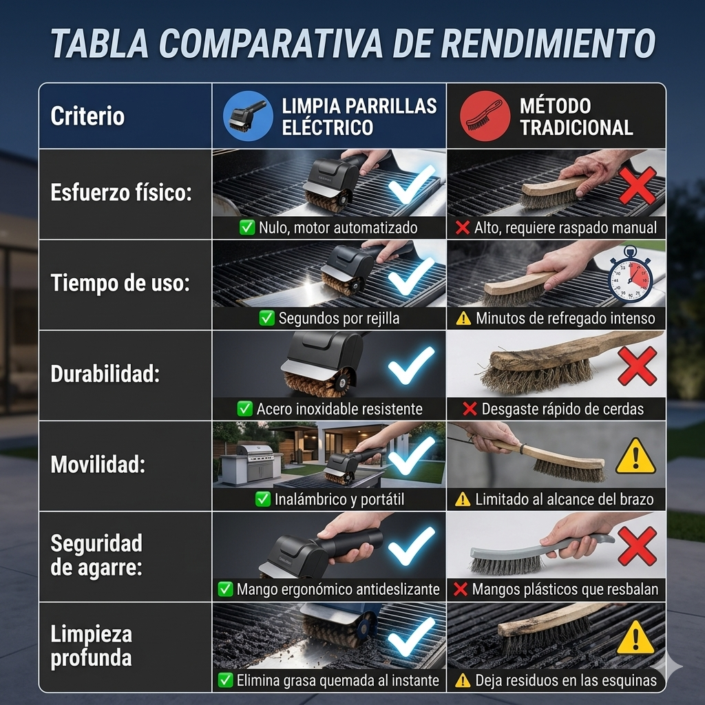 Cepillo Eléctrico LIMPIA PARRILLAS