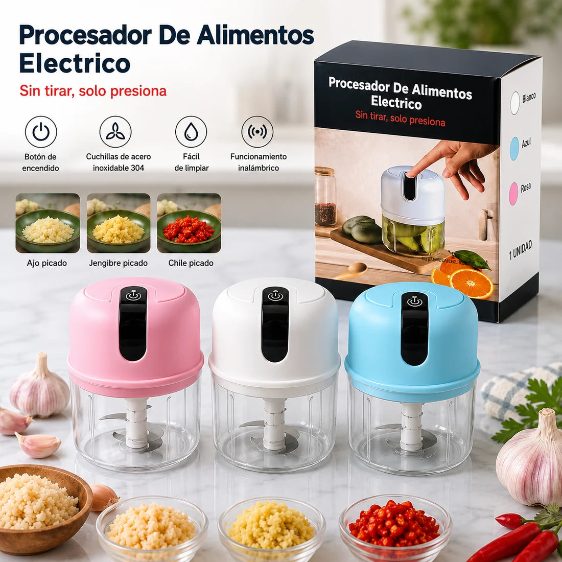 Procesador De Alimentos Eléctrico 250 ml